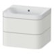 Duravit Möbelwaschtisch Happy D.2 Plus 57,5x49cm, o HL, No we s-matt, 2 Schubk.-1