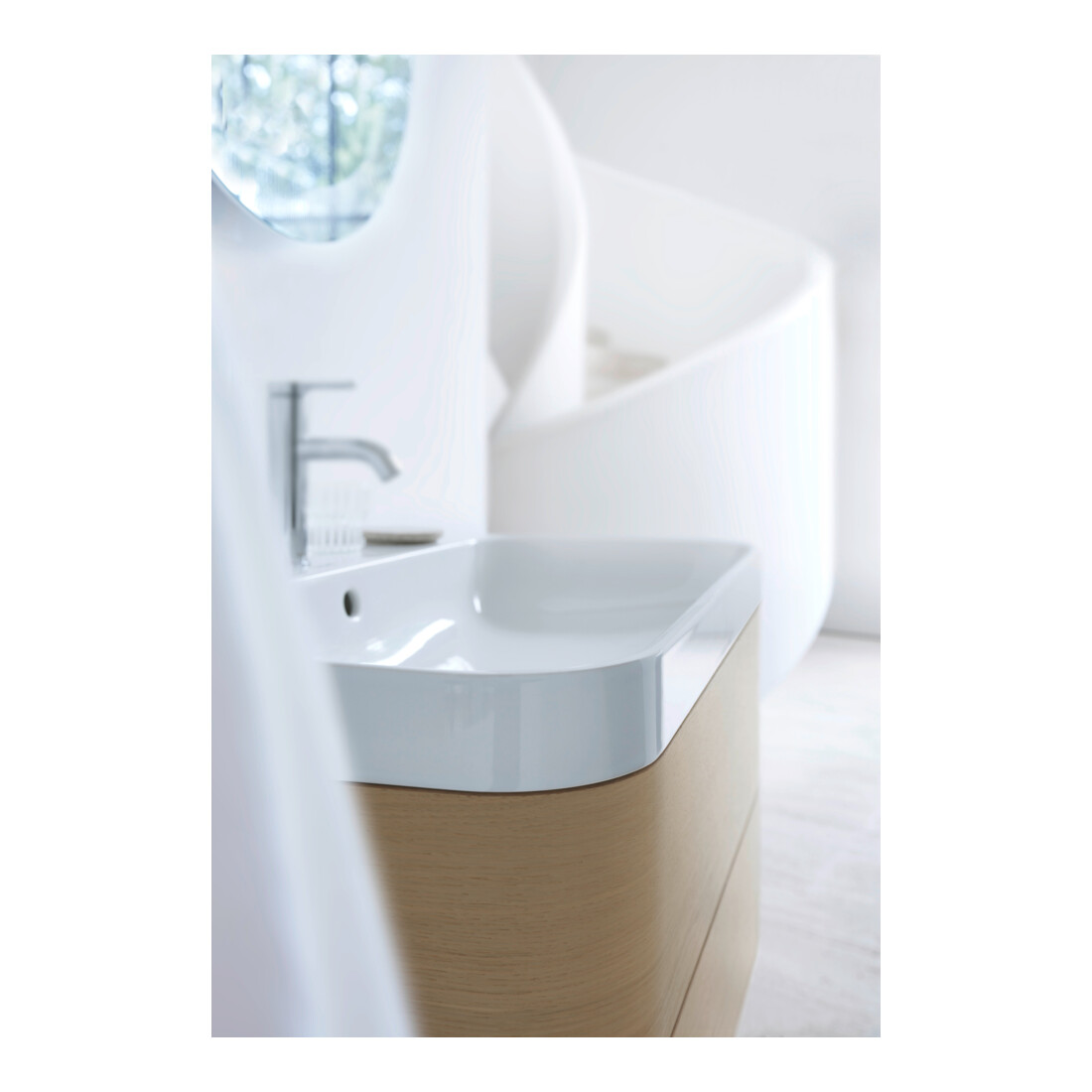 Duravit Möbelwaschtisch Happy D.2 Plus 77,5x49cm, 1 HL, Medit. Ei, 2 Schubk.