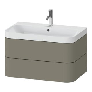Duravit Möbelwaschtisch Happy D.2 Plus 77,5x49cm, 1 HL, st-g s-matt, 2 Schubk.