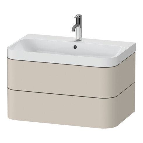 Duravit Möbelwaschtisch Happy D.2 Plus 77,5x49cm, 1 HL, Tau matt, 2 Schubkästen