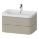 Duravit Möbelwaschtisch Happy D.2 Plus 77,5x49cm, 1 HL, Tau s-matt, 2 Schubk.-1