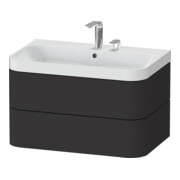 Duravit Möbelwaschtisch Happy D.2 Plus 77,5x49cm, 2 HL, graph matt, 2 Schubk.