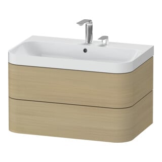 Duravit Möbelwaschtisch Happy D.2 Plus 77,5x49cm, 2 HL, Medit. Ei, 2 Schubk.