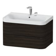 Duravit Möbelwaschtisch Happy D.2 Plus 77,5x49cm, 2 HL, Nussb geb., 2 Schubk.