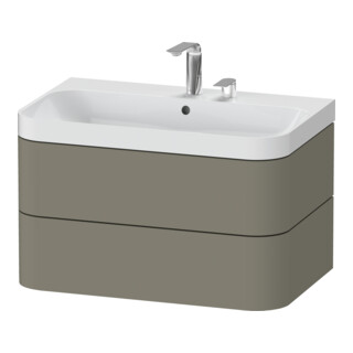 Duravit Möbelwaschtisch Happy D.2 Plus 77,5x49cm, 2 HL, st-g s-matt, 2 Schubk.