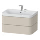 Duravit Möbelwaschtisch Happy D.2 Plus 77,5x49cm, 2 HL, Tau matt, 2 Schubkästen-1