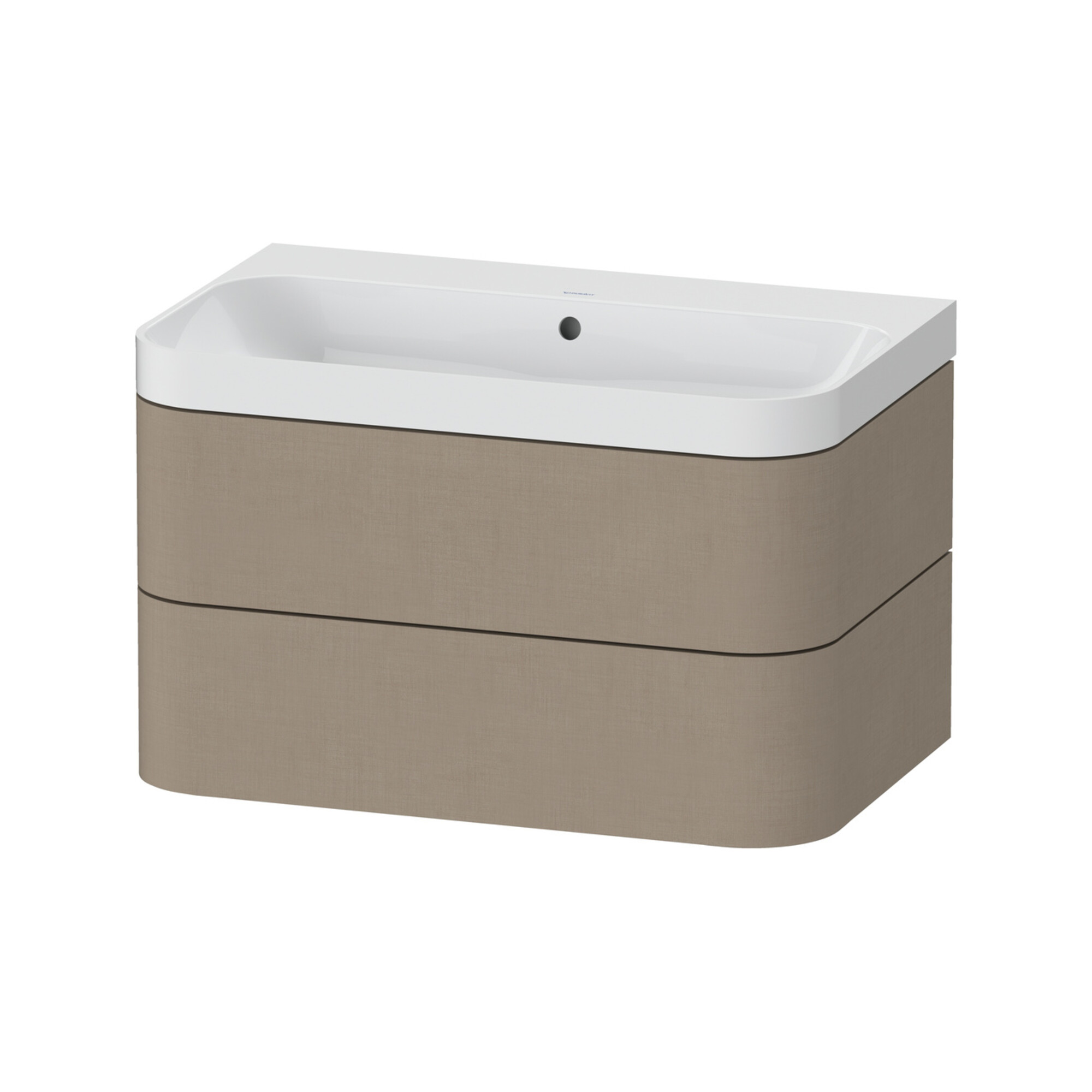 Duravit Möbelwaschtisch Happy D.2 Plus 77,5x49cm, o. HL, leinen, 2 Schubkästen