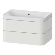Duravit Möbelwaschtisch Happy D.2 Plus 77,5x49cm, o HL, No we s-matt, 2 Schubk.