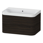 Duravit Möbelwaschtisch Happy D.2 Plus 77,5x49cm, o. HL, Nussb geb., 2 Schubk.