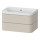 Duravit Möbelwaschtisch Happy D.2 Plus 77,5x49cm, o. HL, Tau matt, 2 Schubk.-1