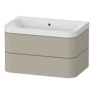 Duravit Möbelwaschtisch Happy D.2 Plus 77,5x49cm, o. HL, Tau s-matt, 2 Schubk.