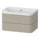Duravit Möbelwaschtisch Happy D.2 Plus 77,5x49cm, o. HL, Tau s-matt, 2 Schubk.-1