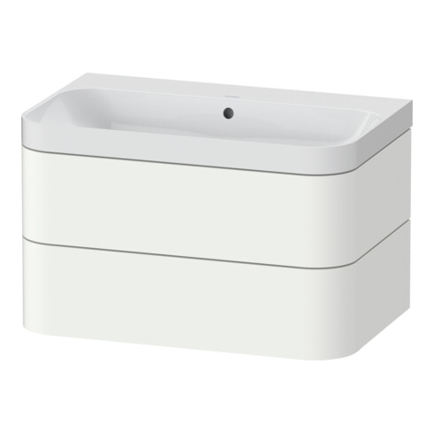 Duravit Möbelwaschtisch Happy D.2 Plus 77,5x49cm, o. HL, we s-matt, 2 Schubk.