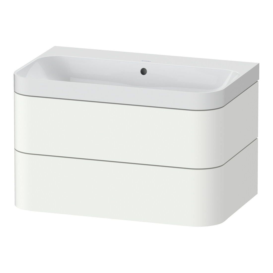 Duravit Möbelwaschtisch Happy D.2 Plus 77,5x49cm, o. HL, we s-matt, 2 Schubk.