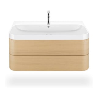Duravit Möbelwaschtisch Happy D.2 Plus 97,5x49cm, 1 HL, Medit. Ei, 2 Schubk.