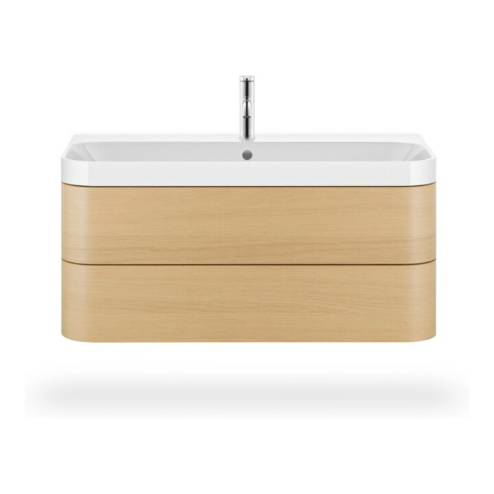Duravit Möbelwaschtisch Happy D.2 Plus 97,5x49cm, 1 HL, Medit. Ei, 2 Schubk.