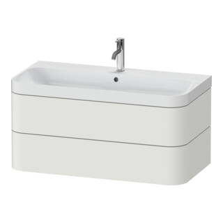 Duravit Möbelwaschtisch Happy D.2 Plus 97,5x49cm, 1 HL, No we s-matt, 2 Schubk.