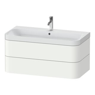 Duravit Möbelwaschtisch Happy D.2 Plus 97,5x49cm, 1 HL, we s-matt, 2 Schubk.