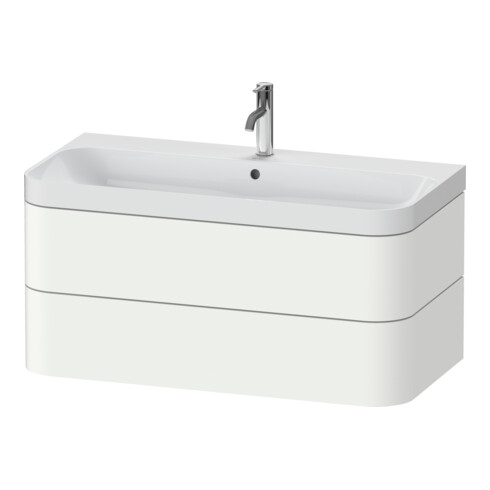 Duravit Möbelwaschtisch Happy D.2 Plus 97,5x49cm, 1 HL, we s-matt, 2 Schubk.