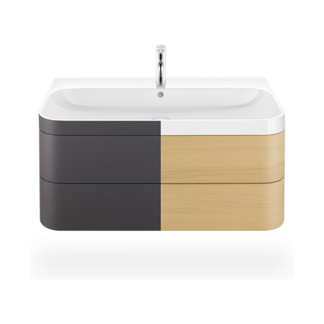 Duravit Möbelwaschtisch Happy D.2 Plus 97,5x49cm, 2 HL, Medit. Ei, 2 Schubk.