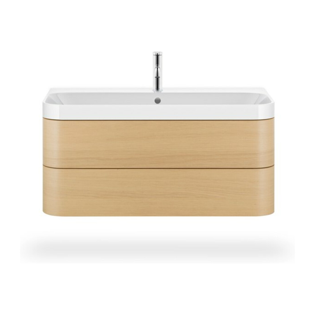 Duravit Möbelwaschtisch Happy D.2 Plus 97,5x49cm, 2 HL, Medit. Ei, 2 Schubk.