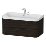 Duravit Möbelwaschtisch Happy D.2 Plus 97,5x49cm, 2 HL, Nussb geb., 2 Schubk.