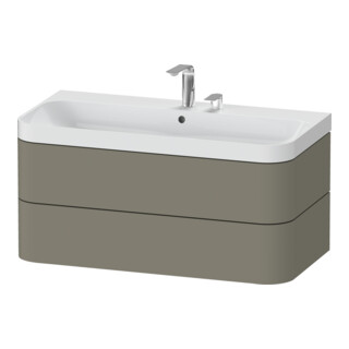 Duravit Möbelwaschtisch Happy D.2 Plus 97,5x49cm, 2 HL, st-g s-matt, 2 Schubk.