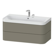 Duravit Möbelwaschtisch Happy D.2 Plus 97,5x49cm, 2 HL, st-g s-matt, 2 Schubk.