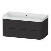 Duravit Möbelwaschtisch Happy D.2 Plus 97,5x49cm, o. HL, graph matt, 2 Schubk.