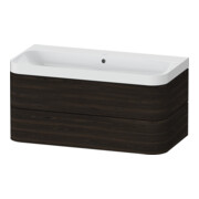 Duravit Möbelwaschtisch Happy D.2 Plus 97,5x49cm, o. HL, Nussb geb., 2 Schubk.