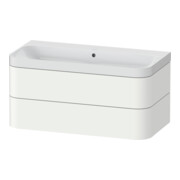 Duravit Möbelwaschtisch Happy D.2 Plus 97,5x49cm, o. HL, we matt, 2 Schubkästen