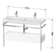 Duravit Möbelwaschtisch-Kombi Happy D.2 Plus 117,5x49cm, 1 HL, m Kons, 1 Lad, lei