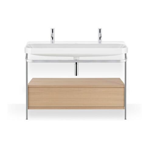 Duravit Möbelwaschtisch-Kombi Happy D.2 Plus 117,5x49cm, 1 HL, m Kons, 1 Lad, Me Ei