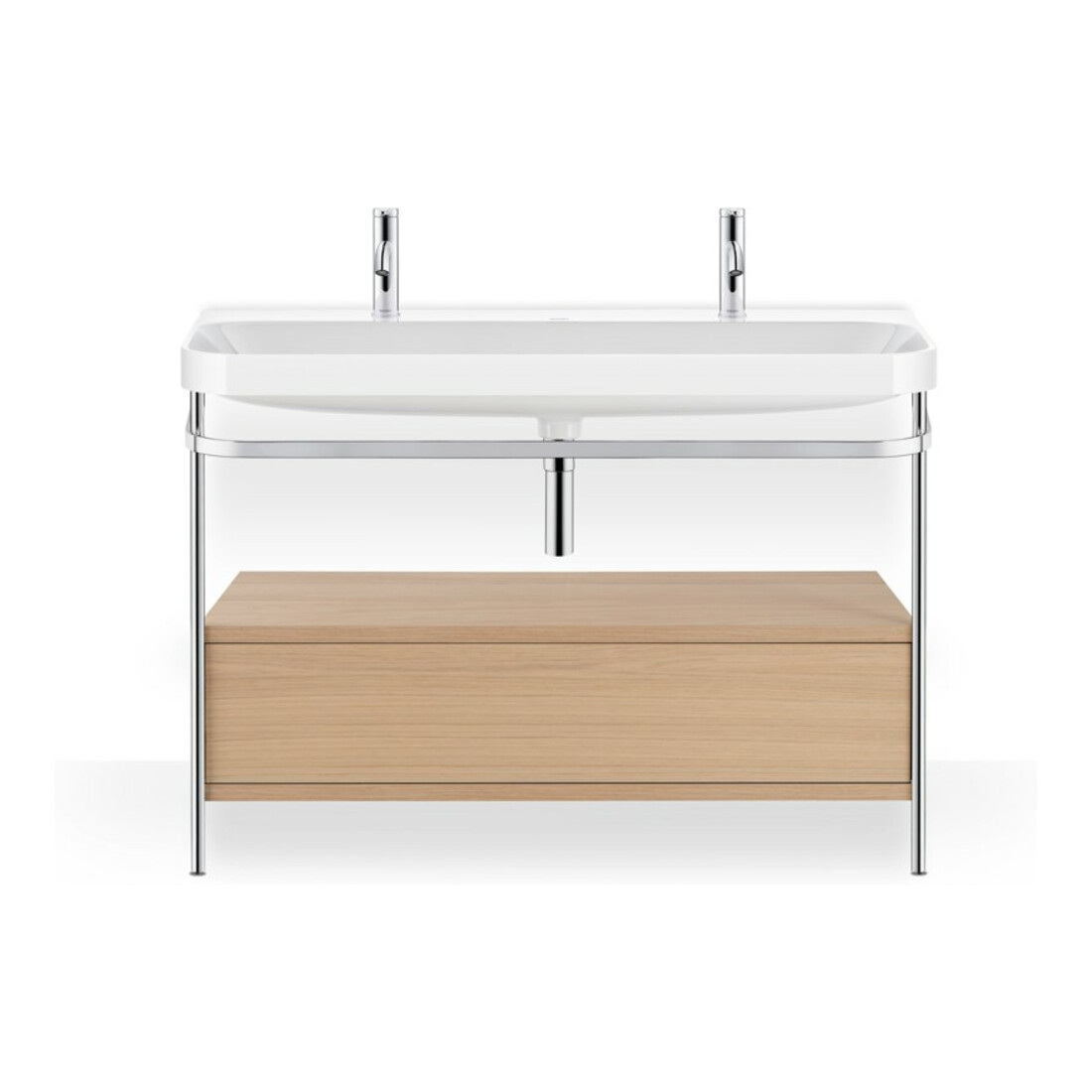 Duravit Möbelwaschtisch-Kombi Happy D.2 Plus 117,5x49cm, 1 HL, m Kons, 1 Lad, Me Ei