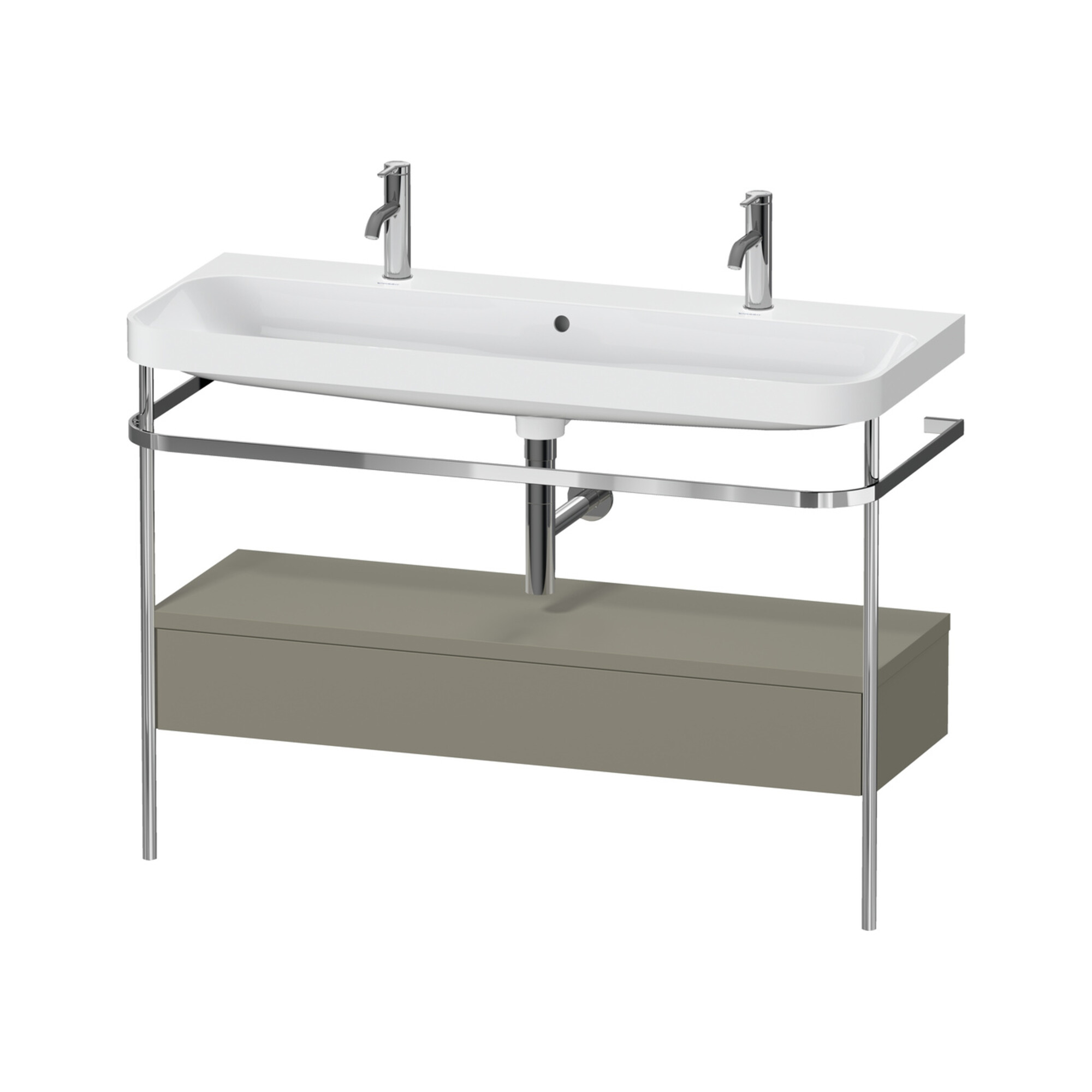 Duravit Möbelwaschtisch-Kombi Happy D.2 Plus 117,5x49cm, 1 HL, m Kons, 1 Lad, st-g m
