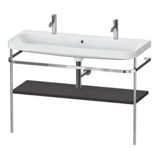 Duravit Möbelwaschtisch-Kombi Happy D.2 Plus 117,5x49cm, 1 HL, m Konsole, graph matt