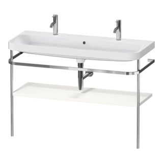 Duravit Möbelwaschtisch-Kombi Happy D.2 Plus 117,5x49cm, 1 HL, m Konsole, we hgl