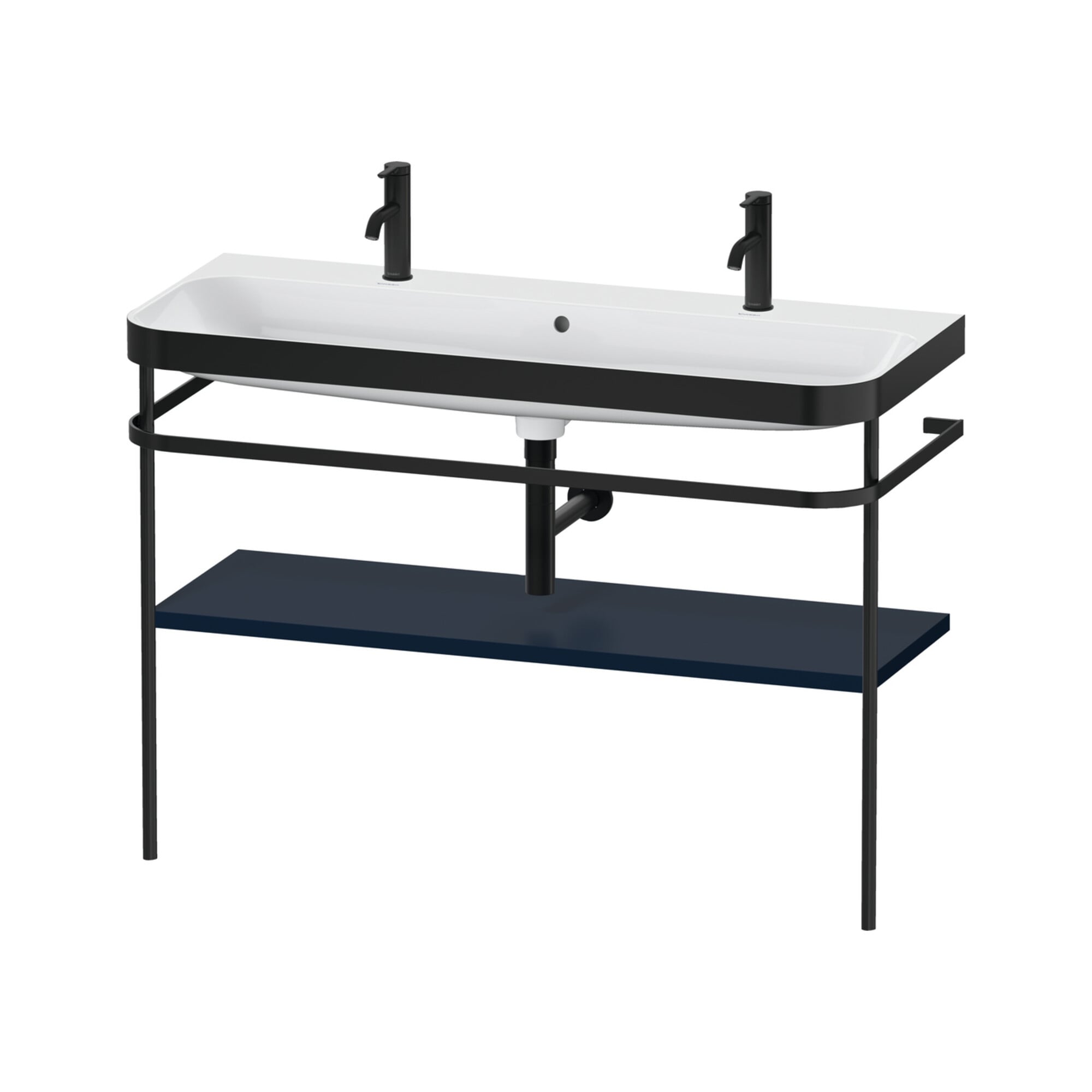 Duravit Möbelwaschtisch-Kombi Happy D.2 Plus 117,5x49cm, m 1 HL, Konsole, blau s-matt