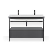 Duravit Möbelwaschtisch-Kombi Happy D.2 Plus 117,5x49cm, m 1 HL, Konsole, graph matt