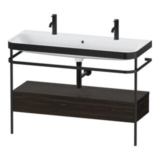 Duravit Möbelwaschtisch-Kombi Happy D.2 Plus 117,5x49cm, m 1 HL, Konsole, Nussb geb.
