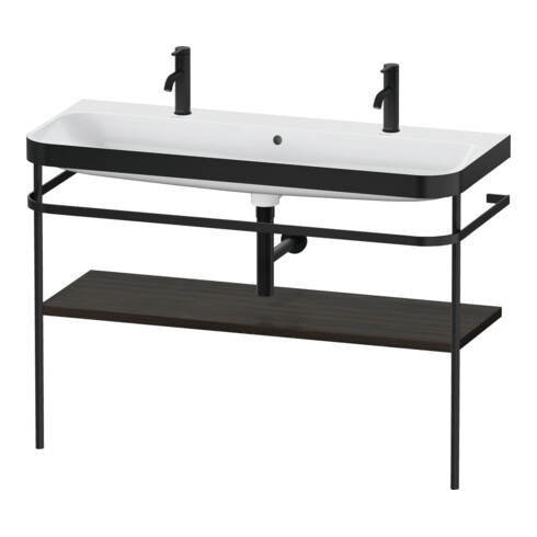Duravit Möbelwaschtisch-Kombi Happy D.2 Plus 117,5x49cm, m 1 HL, Konsole, Nussb geb.