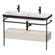 Duravit Möbelwaschtisch-Kombi Happy D.2 Plus 117,5x49cm, m 1 HL, Konsole, Tau matt