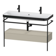 Duravit Möbelwaschtisch-Kombi Happy D.2 Plus 117,5x49cm, m 1 HL, Konsole, Tau s-matt