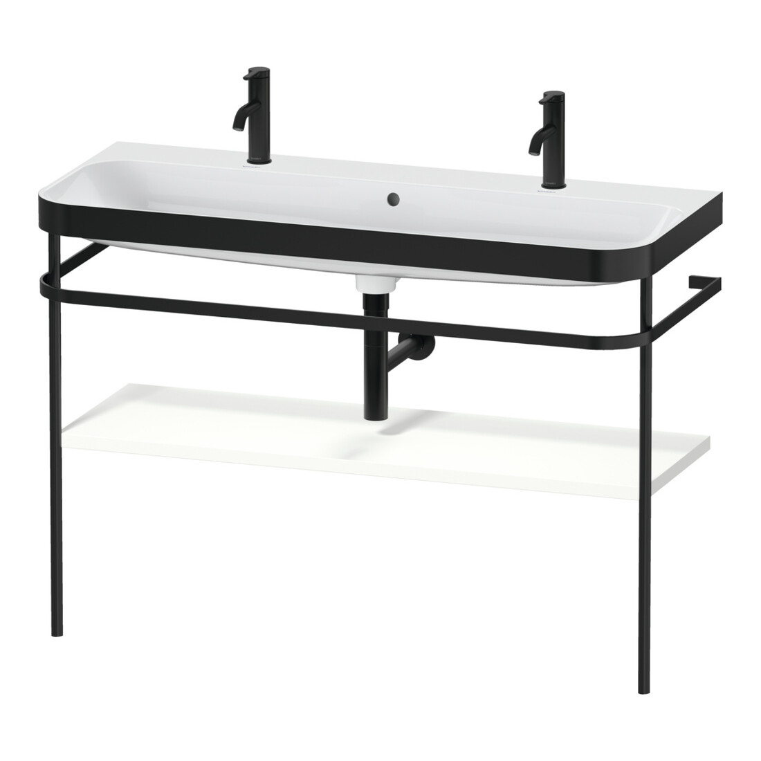 Duravit Möbelwaschtisch-Kombi Happy D.2 Plus 117,5x49cm, m 1 HL, Konsole, we matt