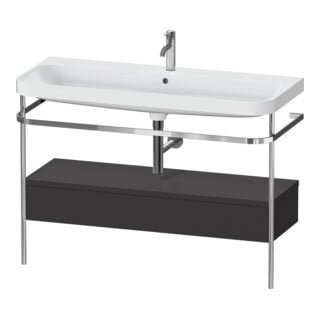 Duravit Möbelwaschtisch-Kombi Happy D.2 Plus 117,5x49cm, m Kons, 1 Lad, 1 HL, gra m