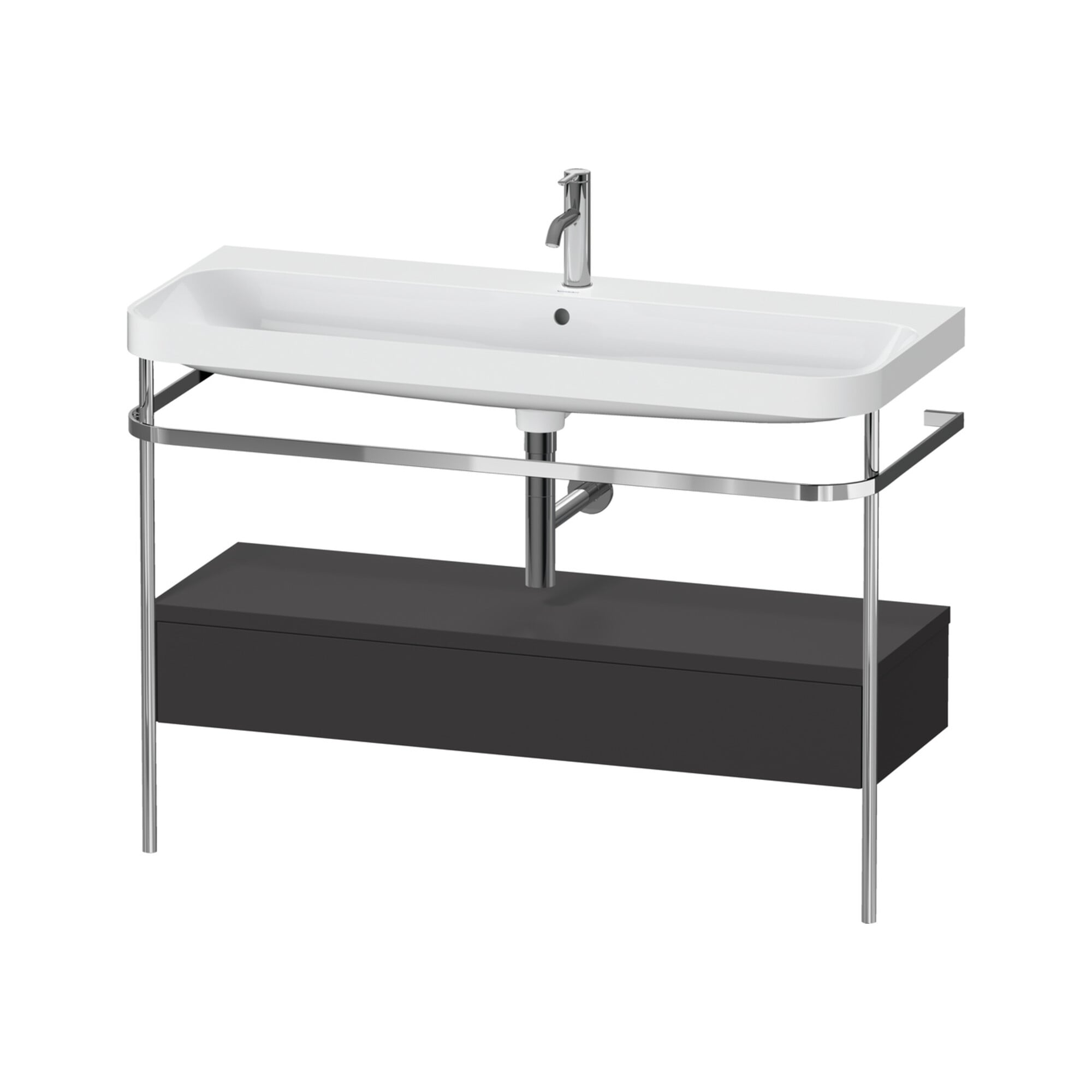 Duravit Möbelwaschtisch-Kombi Happy D.2 Plus 117,5x49cm, m Kons, 1 Lad, 1 HL, gra m