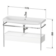 Duravit Möbelwaschtisch-Kombi Happy D.2 Plus 117,5x49cm, m Kons, 1 Lad, 1 HL, No w m-3