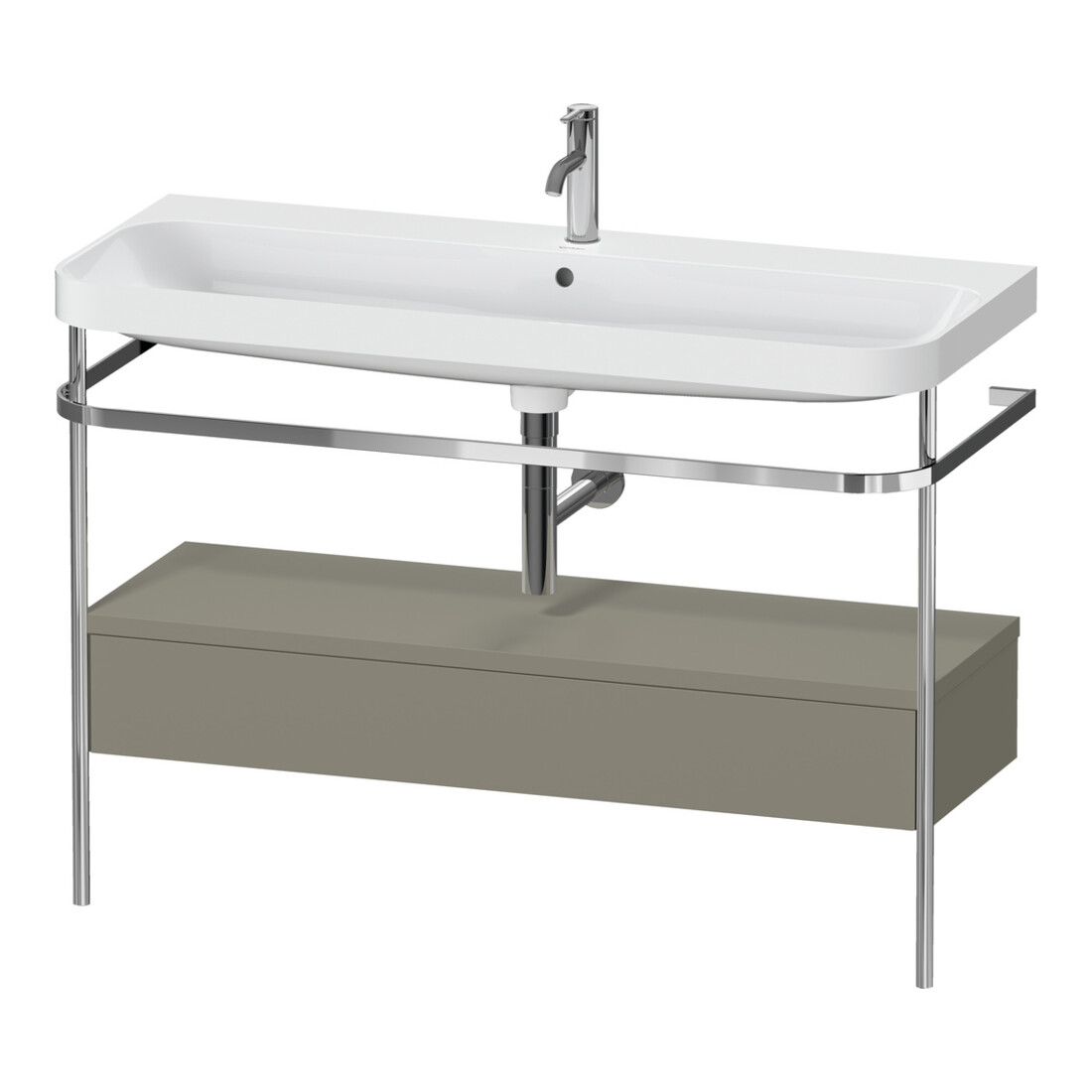 Duravit Möbelwaschtisch-Kombi Happy D.2 Plus 117,5x49cm, m Kons, 1 Lad, 1 HL, st-g m