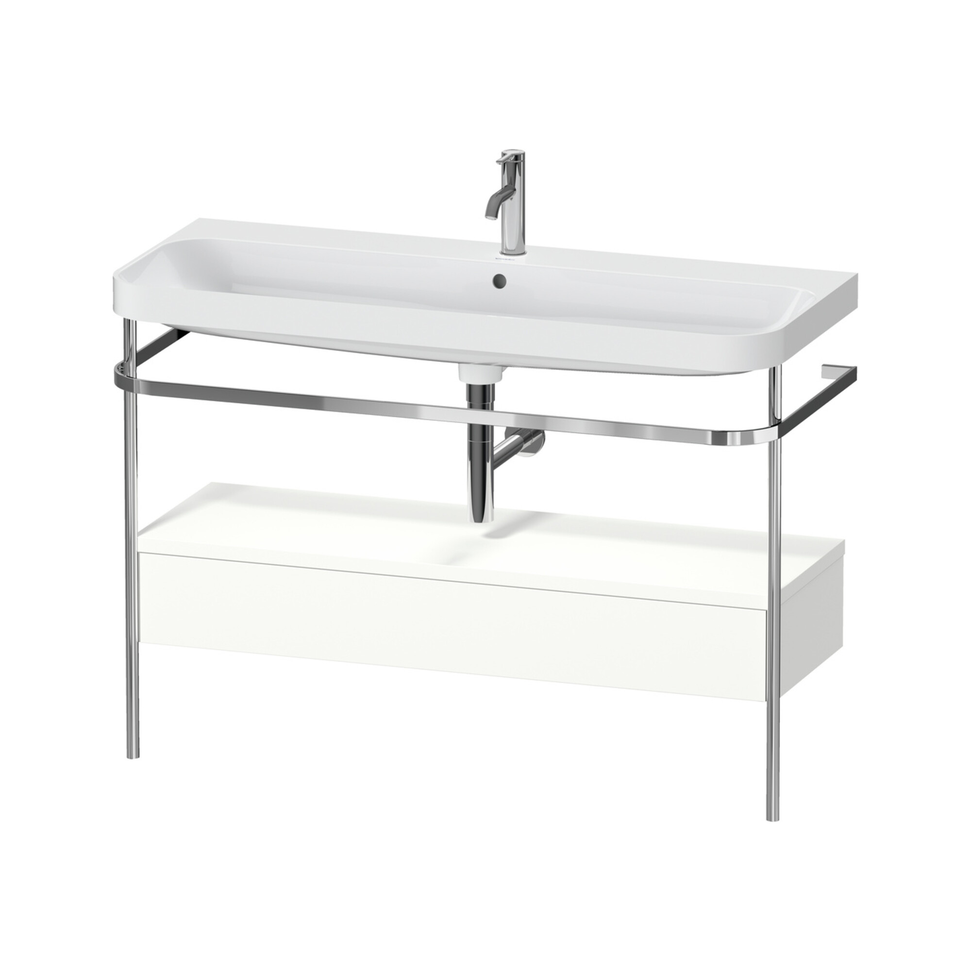 Duravit Möbelwaschtisch-Kombi Happy D.2 Plus 117,5x49cm, m Kons, 1 Lad, 1 HL, we matt