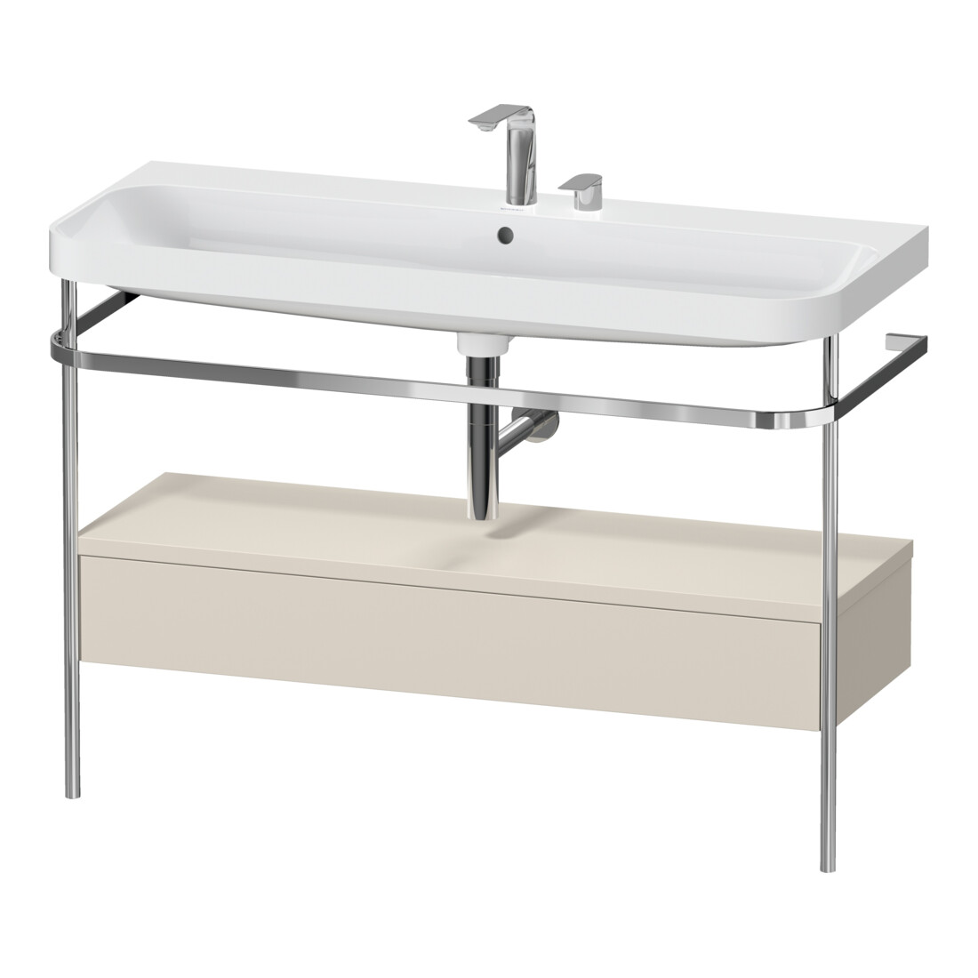 Duravit Möbelwaschtisch-Kombi Happy D.2 Plus 117,5x49cm, m Kons, 1 Lad, 2 HL, T matt